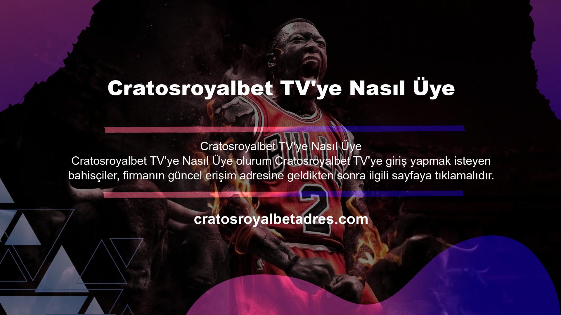 İkinci bir sekmede açılacak olan Cratosroyalbet TV'de gün içinde başlayan maçları izleyebilir veya maçları doğrudan arayabilirsiniz